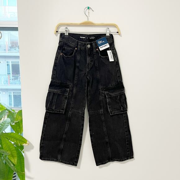 Old Navy Other - NEW Old Navy Girl's Black Baggy Wide Leg Jeans Size 8